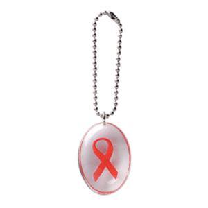 Red Ribbon Stone on a Chain